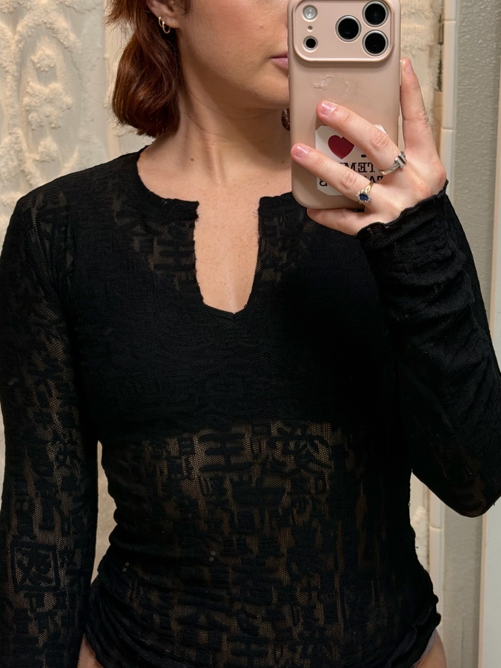 Vintage Forever 21 Japanese mesh shirt